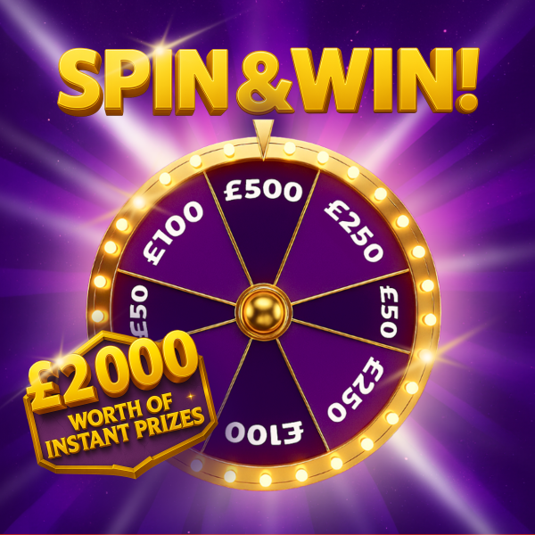 SPIN & WIN! £2,000 IN INSTANT PRIZES